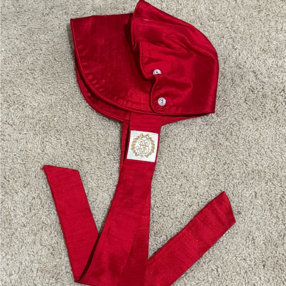 TBBC Bonnet- Red Silk